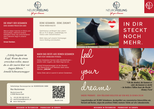 A5 Produktflyer - personalisiert - Neurofeeling - feel your dreams