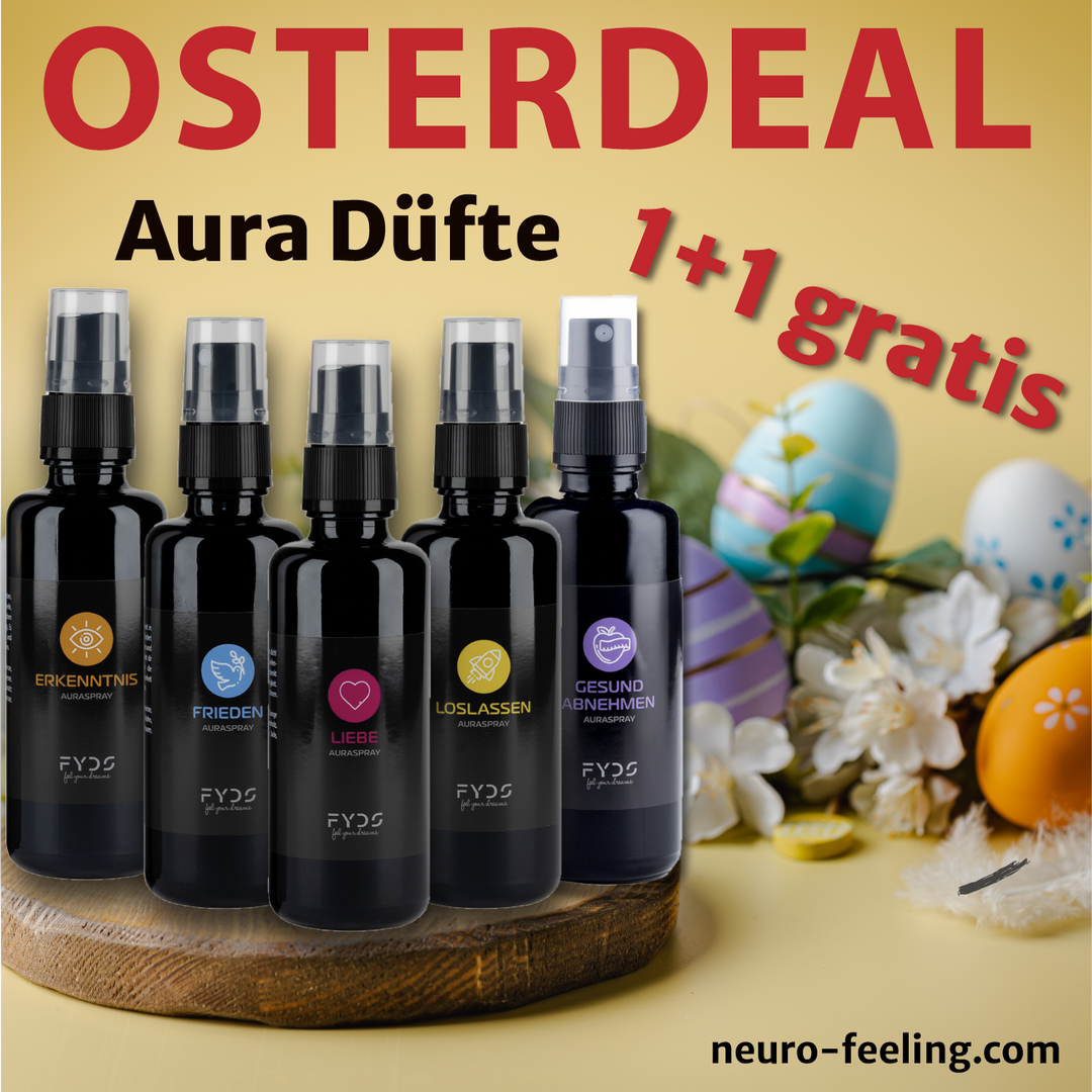 OSTERN AURASPRAYS mit rein ätherischen Ölen - 1+1 GRATIS - Neurofeeling - feel your dreams