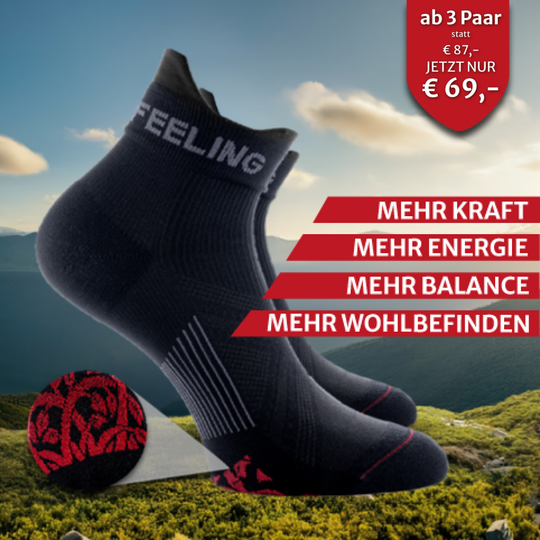 Neurofeeling Mini - Crew Socken Schwarz