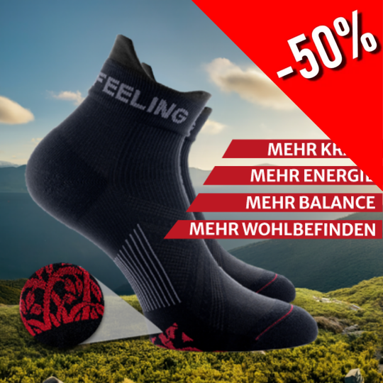 Neurofeeling Mini - Crew Socken Schwarz