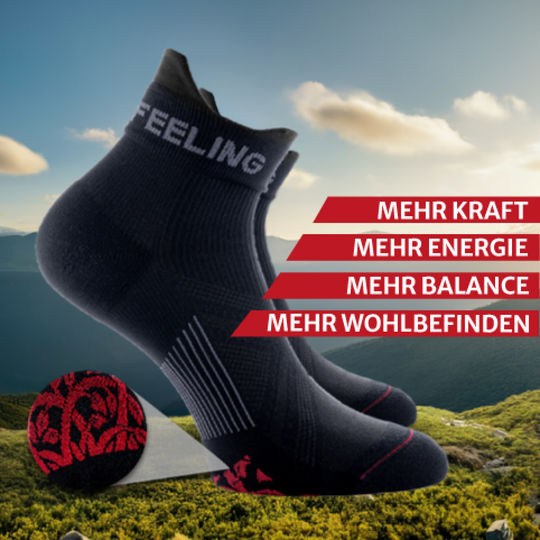 Neurofeeling Mini - Crew Socken Schwarz
